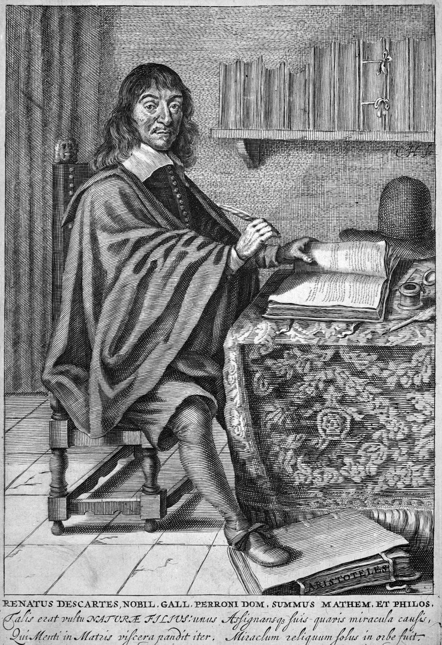 René Descartes (gravure) - French School