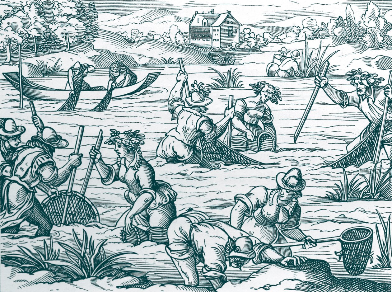 Pêche en rivière - French School