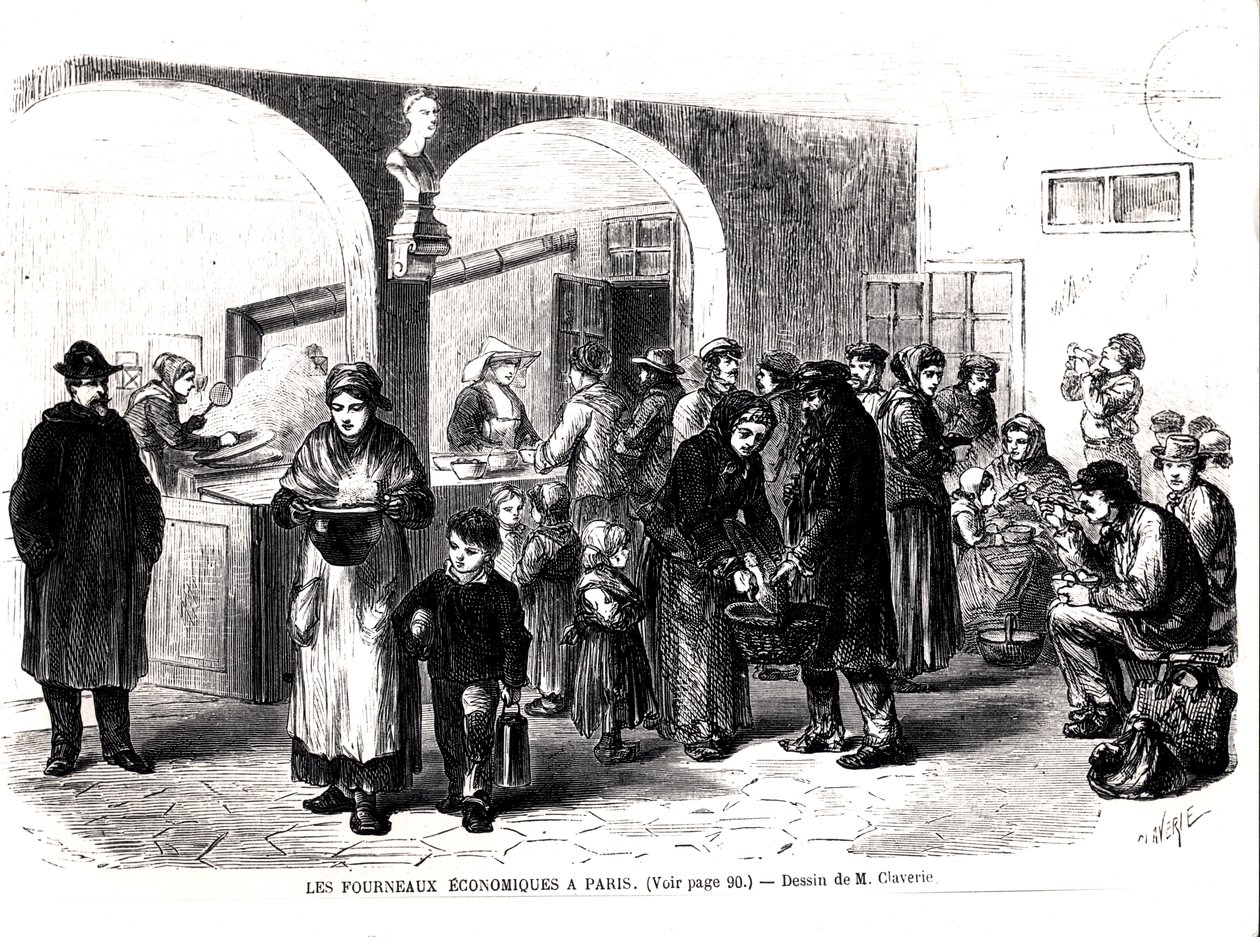 Soupe populaire à Paris, vers 1860 - French School