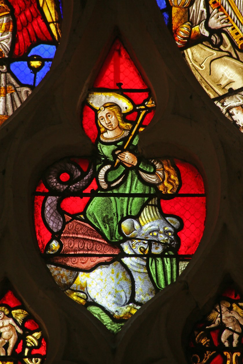 Sainte Marguerite avec un dragon - French School