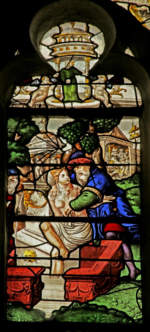 Suzanne se baignant (du Livre de Daniel) - French School