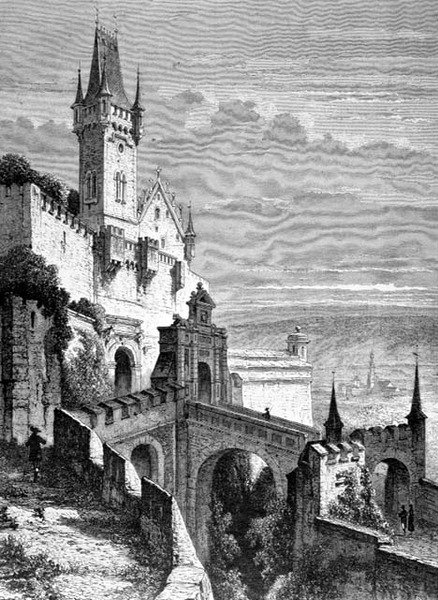 Le château de Cobourg, Bavière - French School