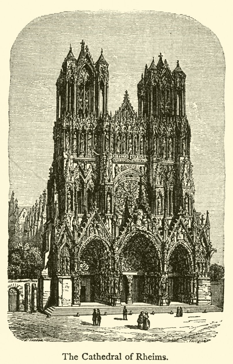 La cathédrale de Reims (gravure) - French School