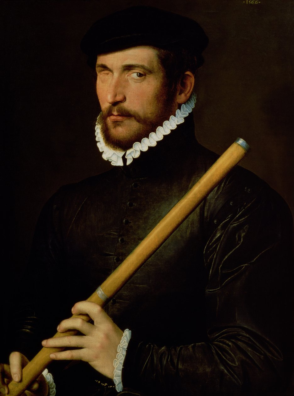 Le flûtiste borgne, 1566 - French School