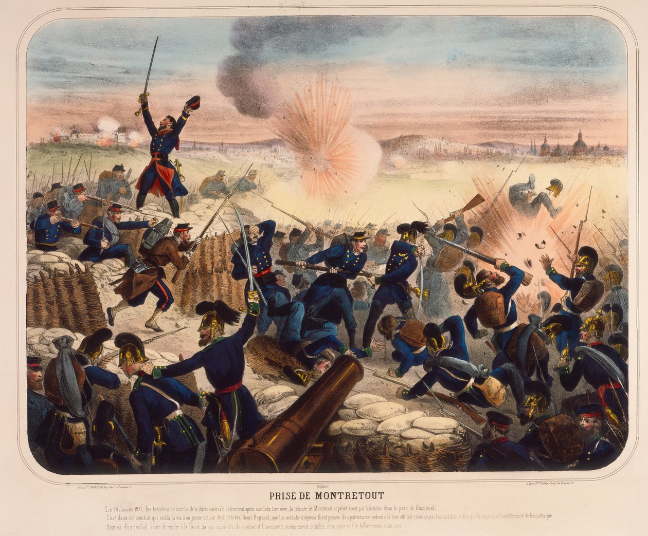 Le siège de Montretout, 19 janvier 1871 - French School