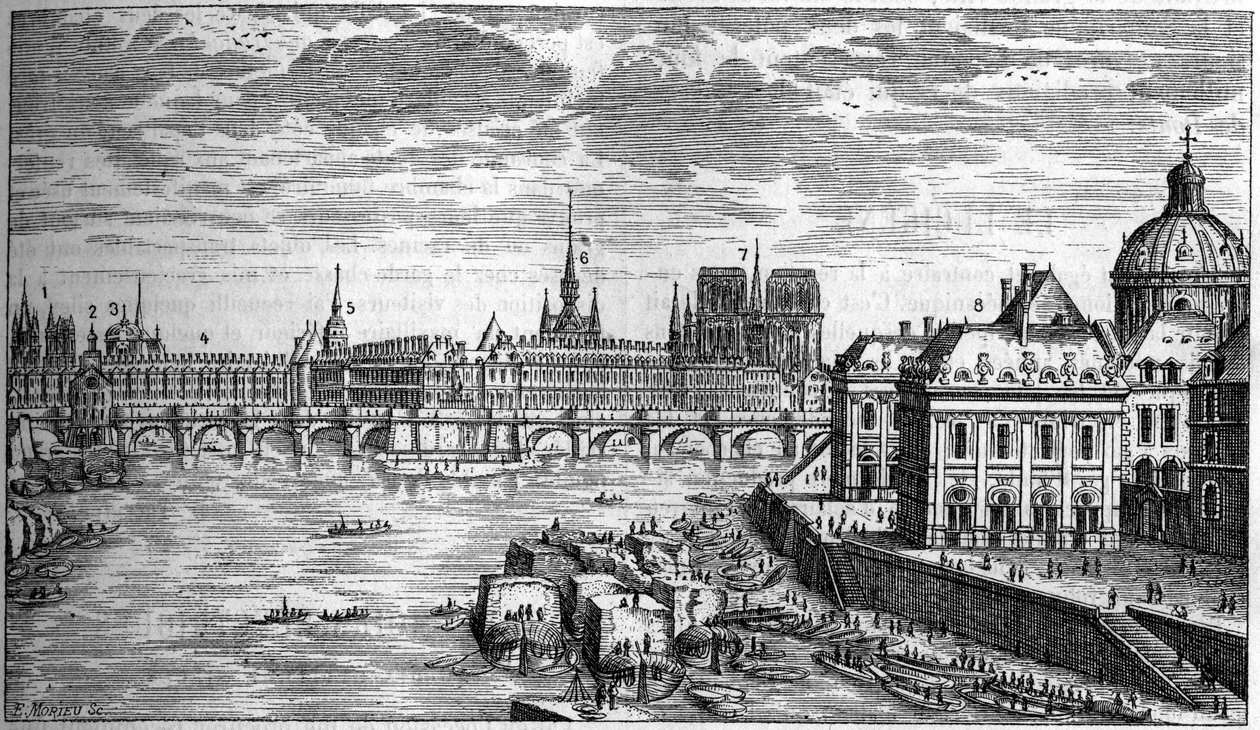 Le nouveau pont à Paris - French School