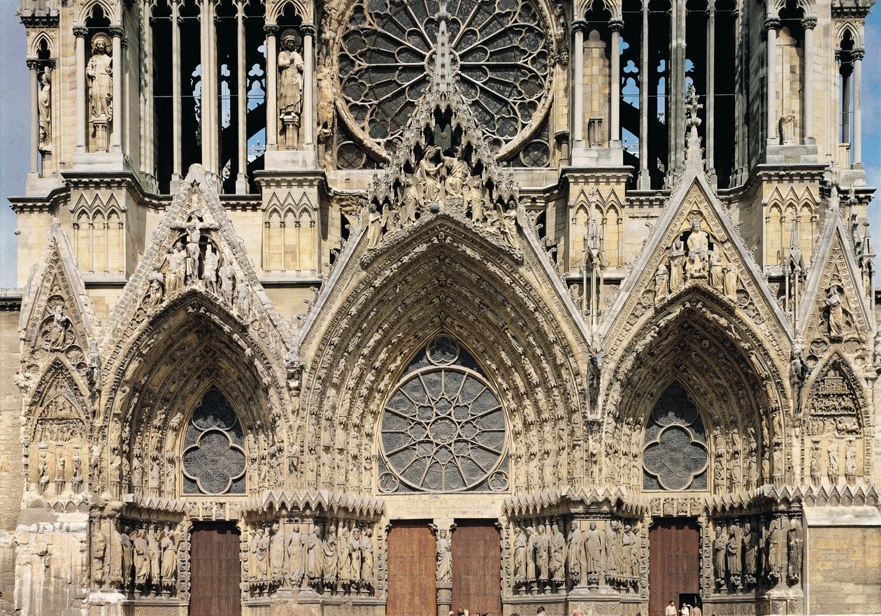 Vue de la façade, XIIIe-XIVe siècle - French School