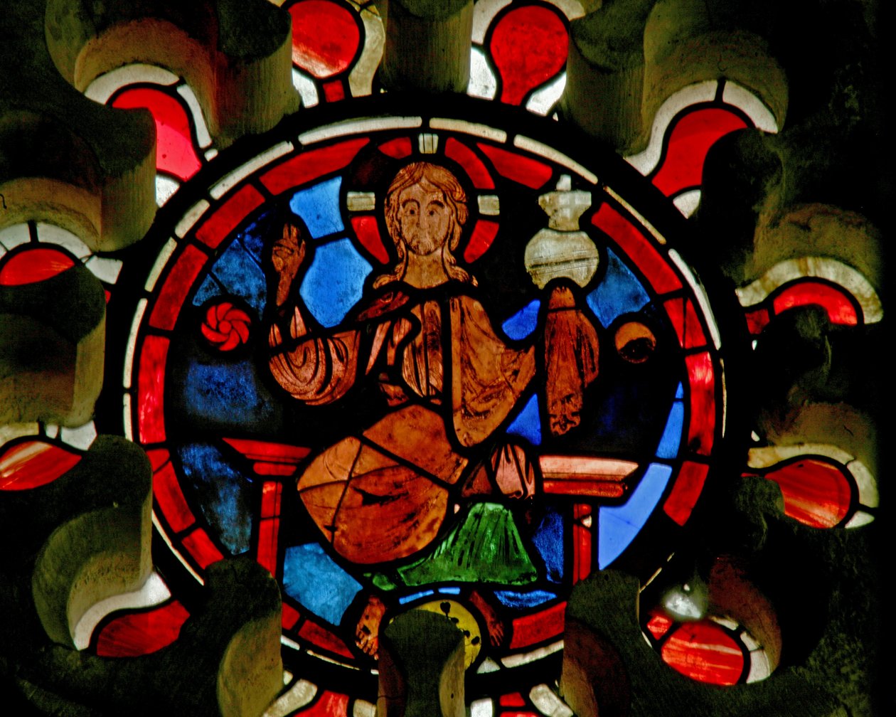 Fenêtre Ew représentant le Christ - French School