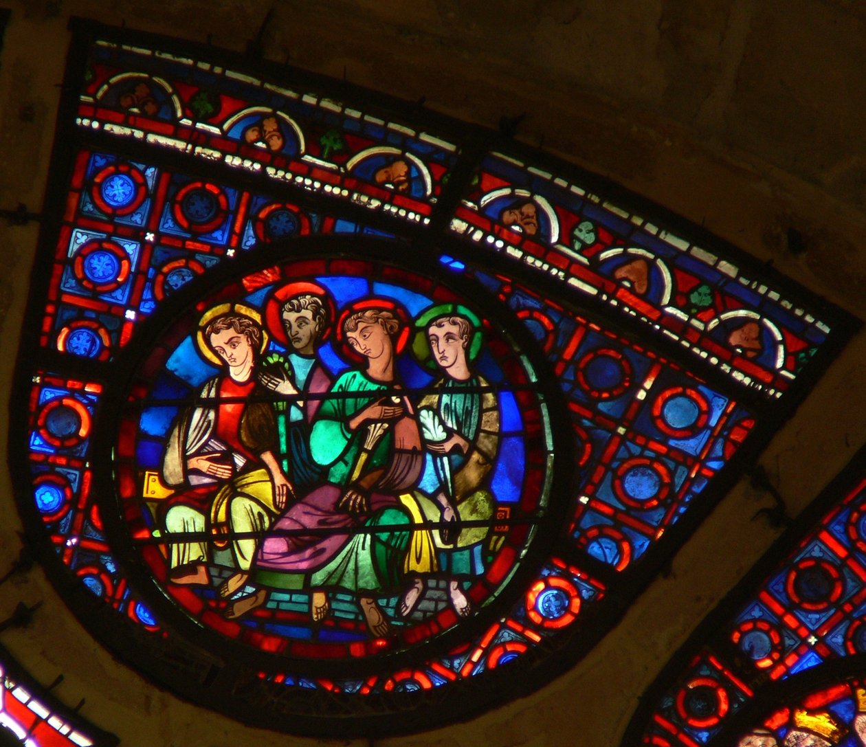 Fenêtre Ww représentant quatre Apôtres - French School