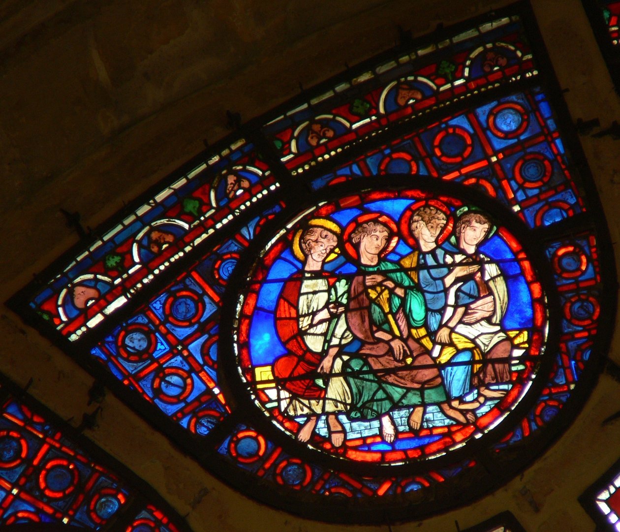 Fenêtre Ww représentant quatre Apôtres - French School