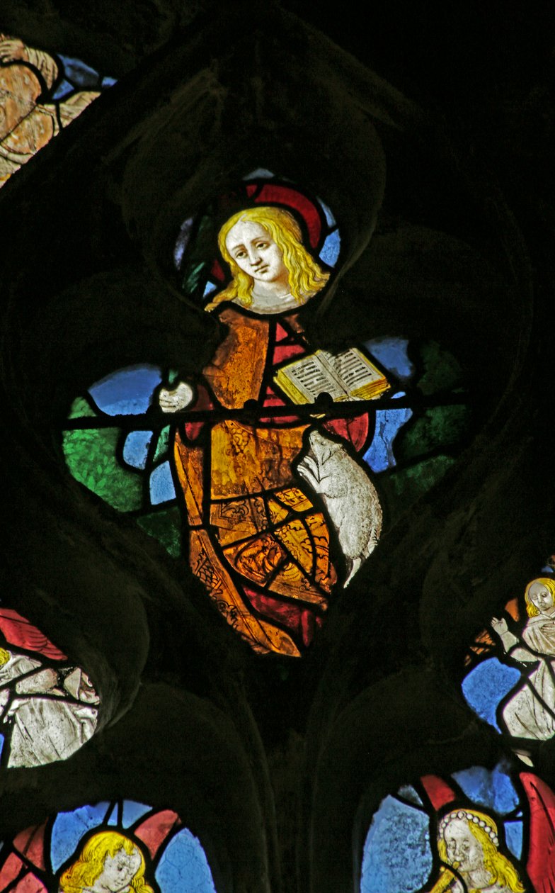 Vitrail représentant Sainte Agnès, 1505-10 - French School
