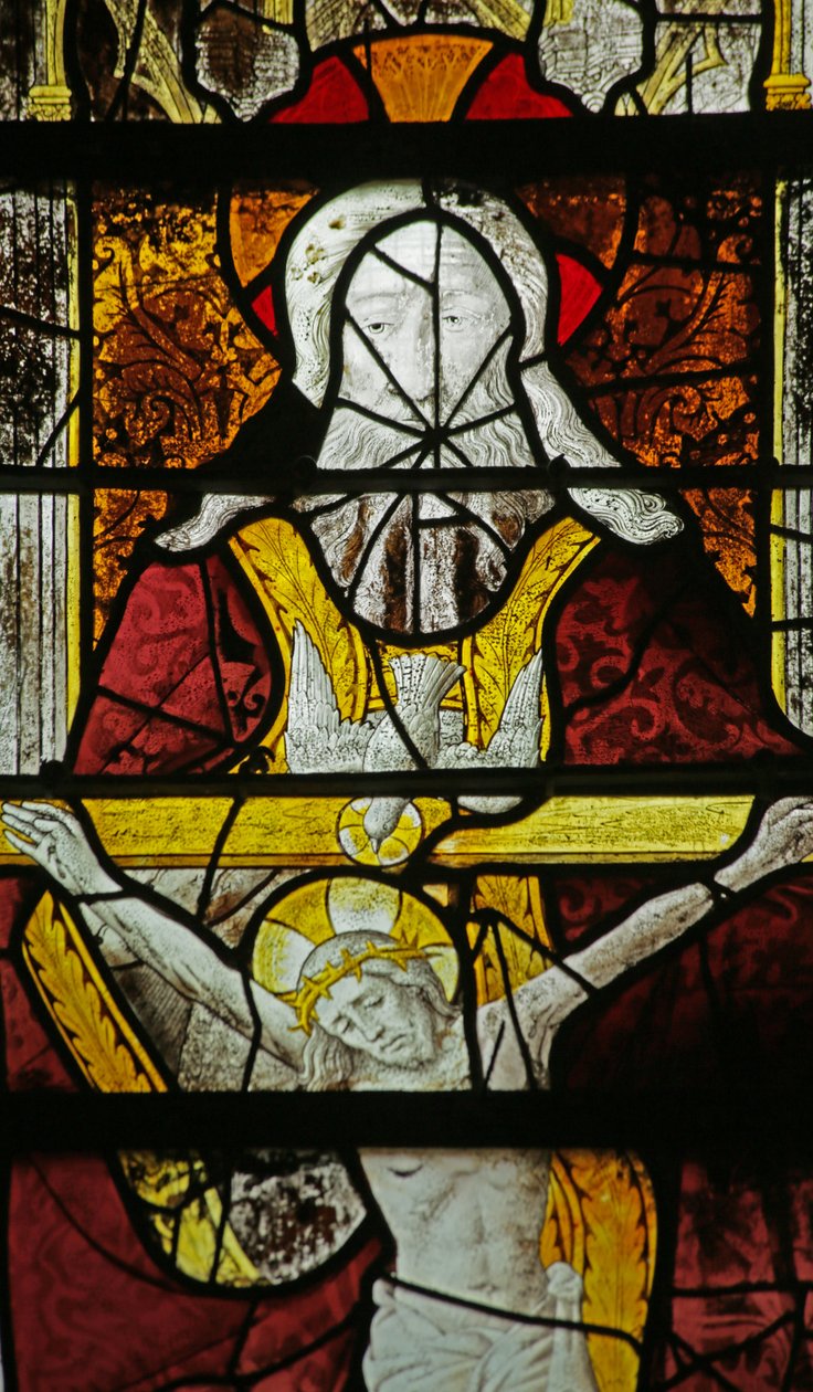 Vitrail représentant la Trinité - French School