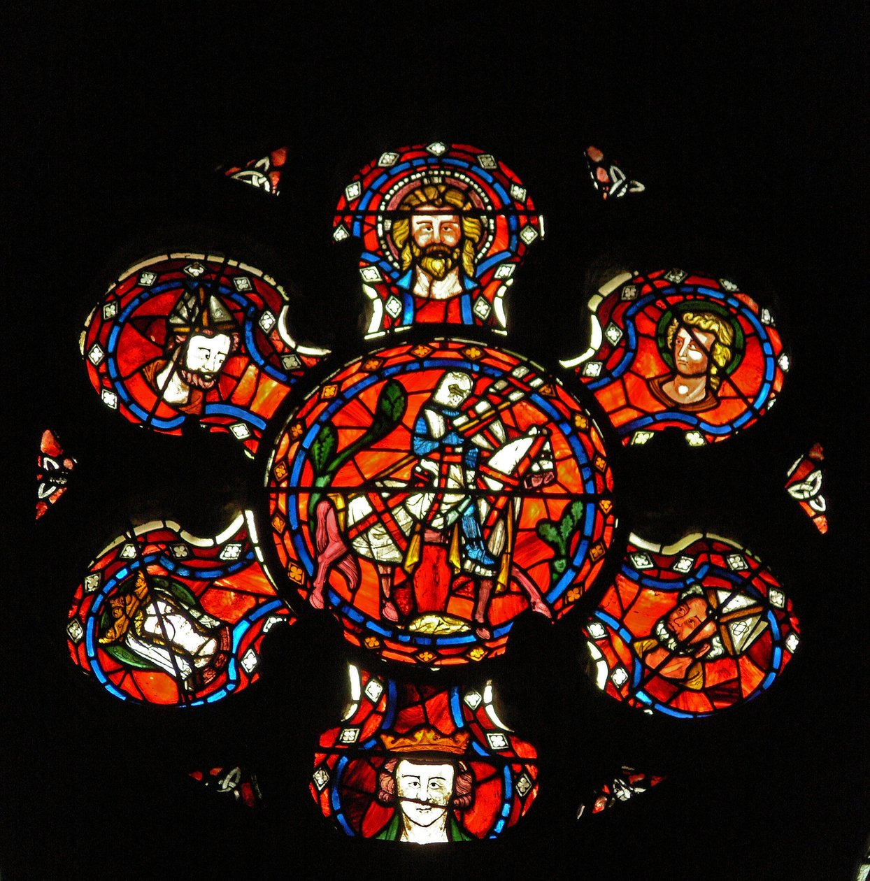 Fenêtre n3 représentant Saint Georges - French School