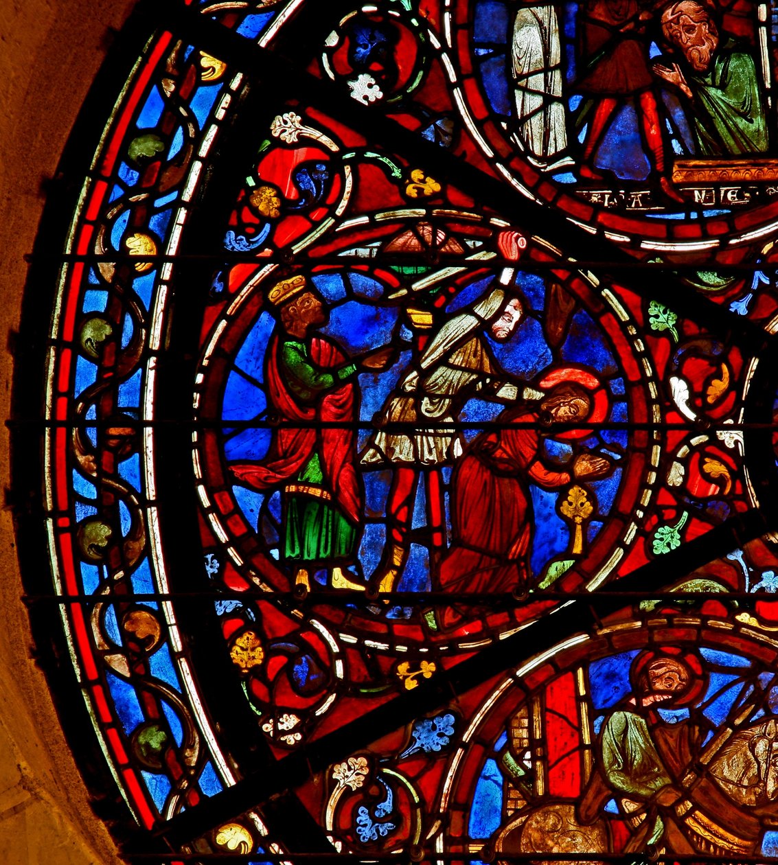 Fenêtre w100 représentant le martyre de Sainte Barbara - French School