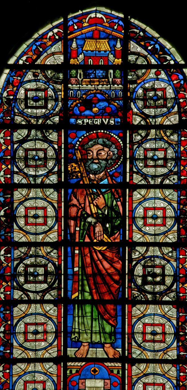 Fenêtre w109 représentant Saint Pierre - French School