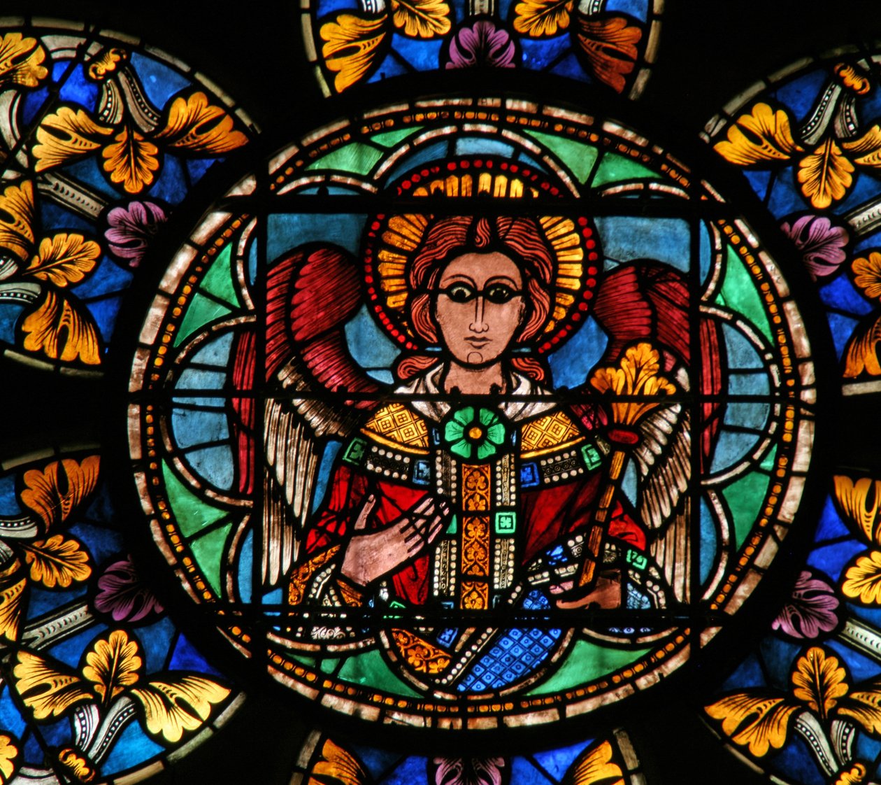 Fenêtre w201 représentant un ange - French School