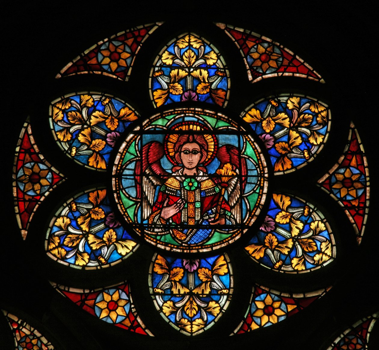 Fenêtre w201 représentant un ange - French School