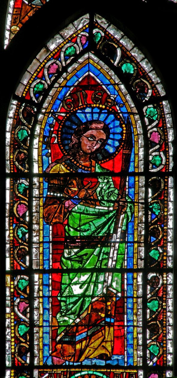 Fenêtre w202 représentant Sainte Agnès - French School