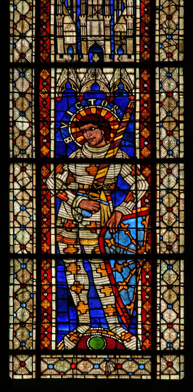Fenêtre w203 représentant Saint Victor - French School
