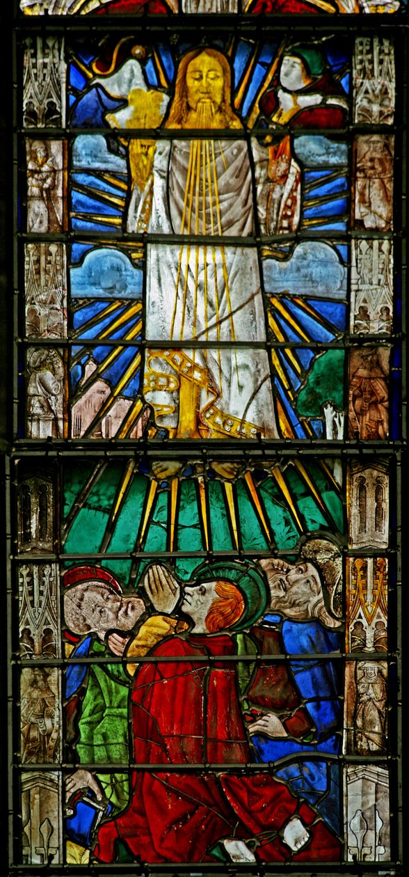 Fenêtre w7 représentant la transfiguration - French School