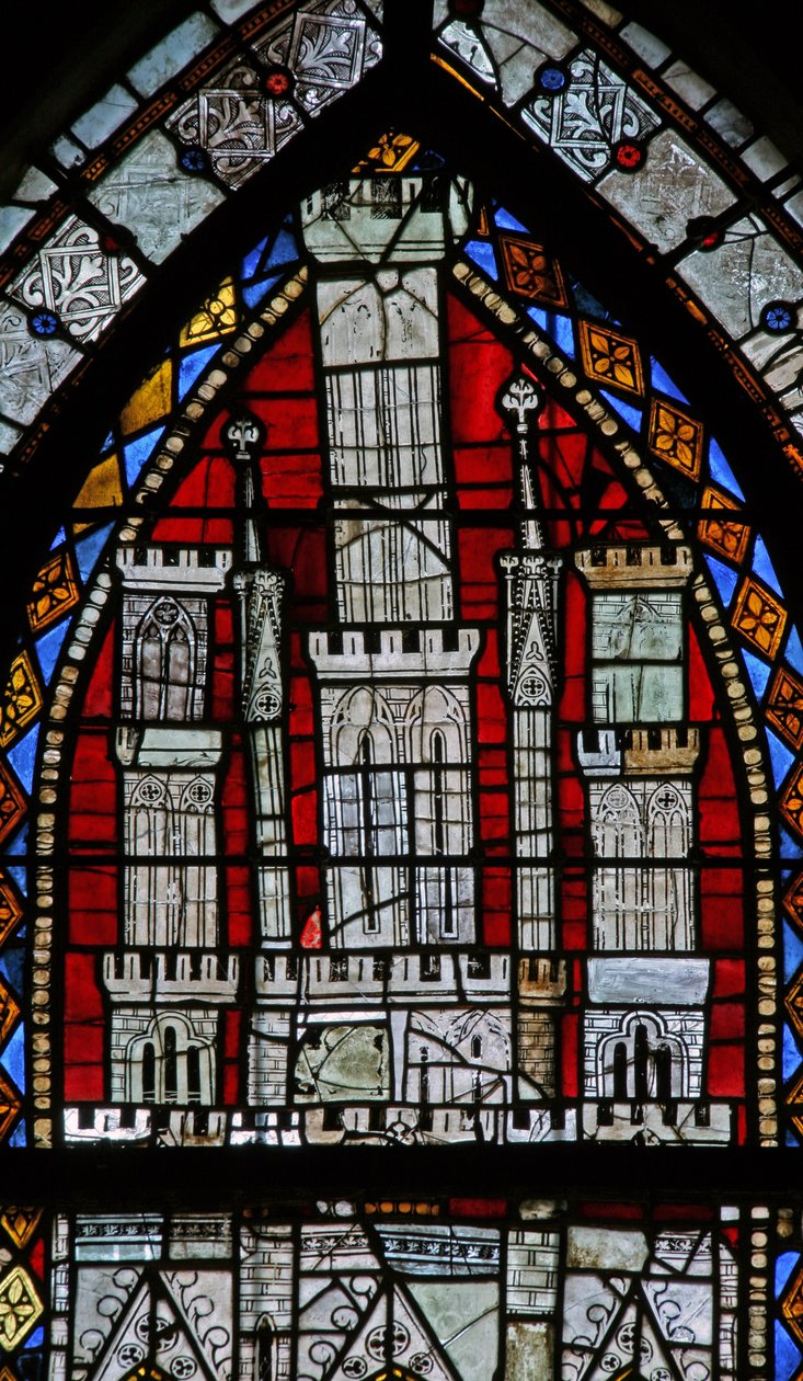 Fenêtre w9 représentant un dais - French School