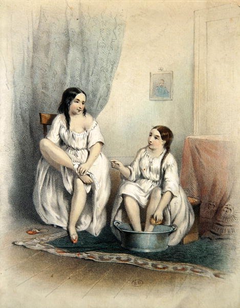 Femmes à leur toilette - French School