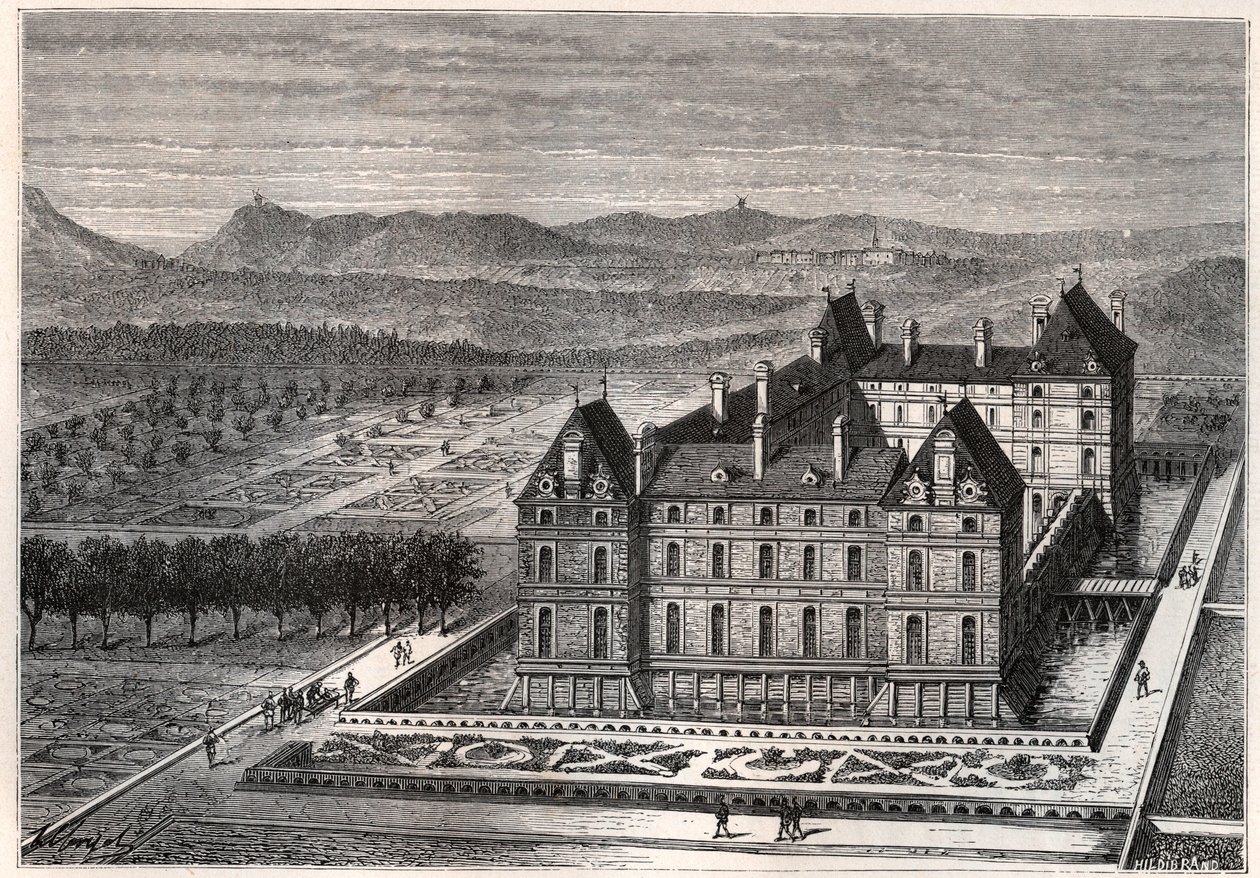 Vue du château de Rosny - French School