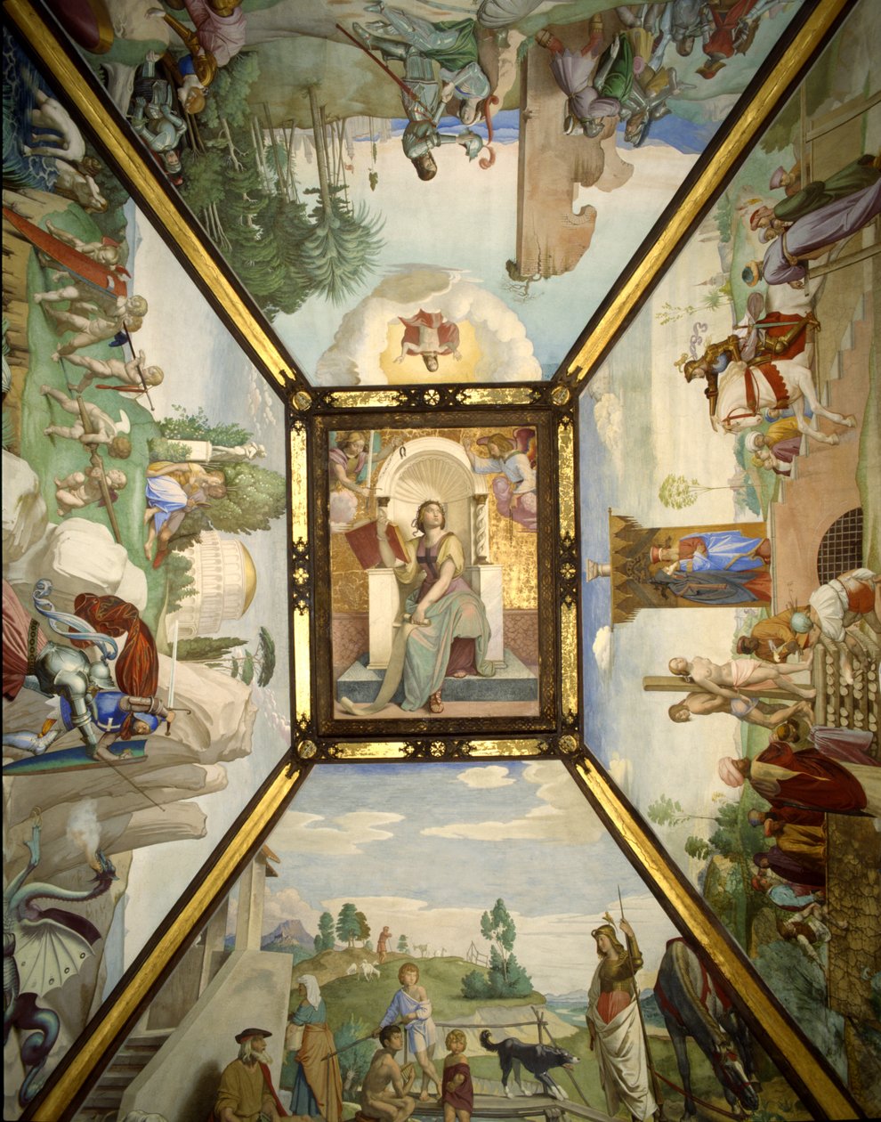 Plafond illustrant le poème épique Jérusalem délivrée par Torquato Tasso - Friedrich Overbeck