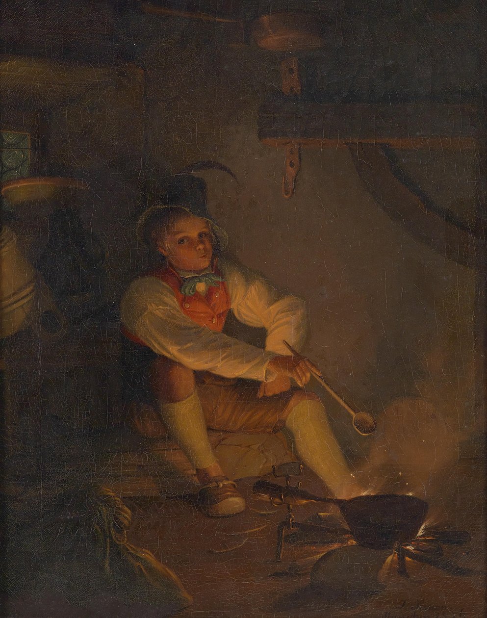 Petit cuisinier au foyer - Friedrich Simon
