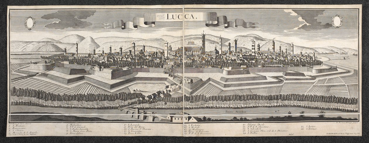 Vue de Lucques - Friedrich Bernhard Werner