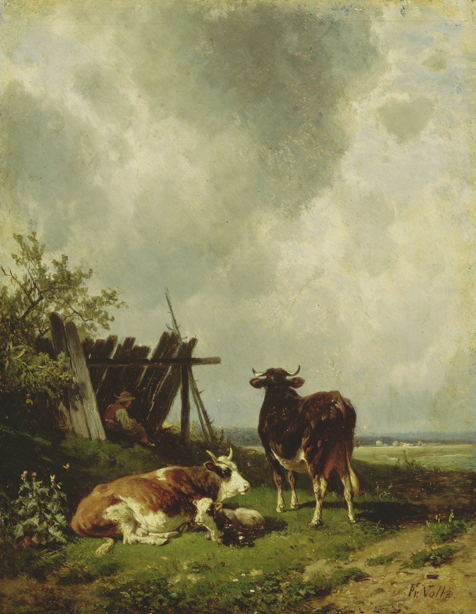 Les vaches - Friedrich Johann Voltz