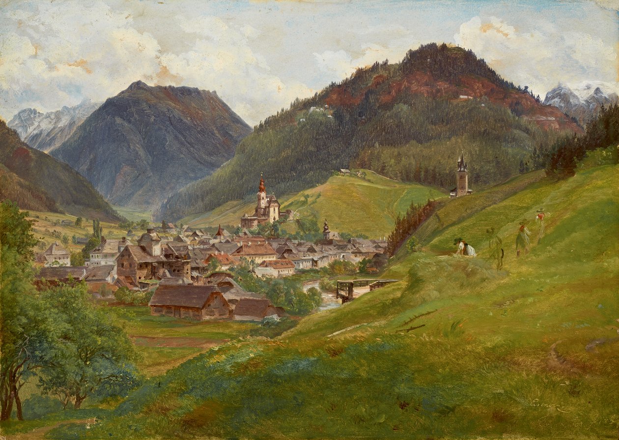 Vue sur Eisenerz - Friedrich Loos