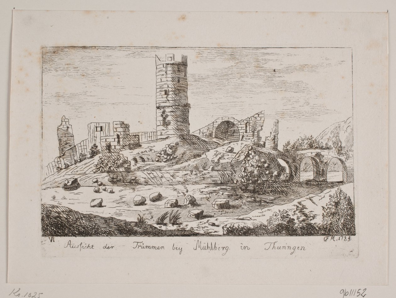 Ruines près de Mühlberg - Friedrich Münter