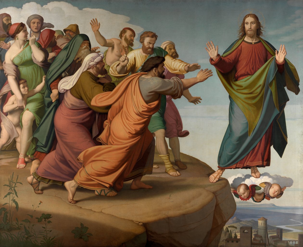 Le Christ échappe aux Pharisiens - Friedrich Overbeck