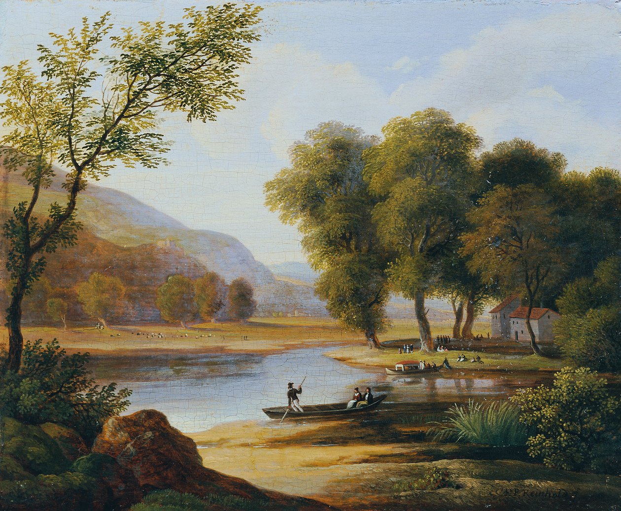 Bateliers dans le paysage - Friedrich Philipp Reinhold
