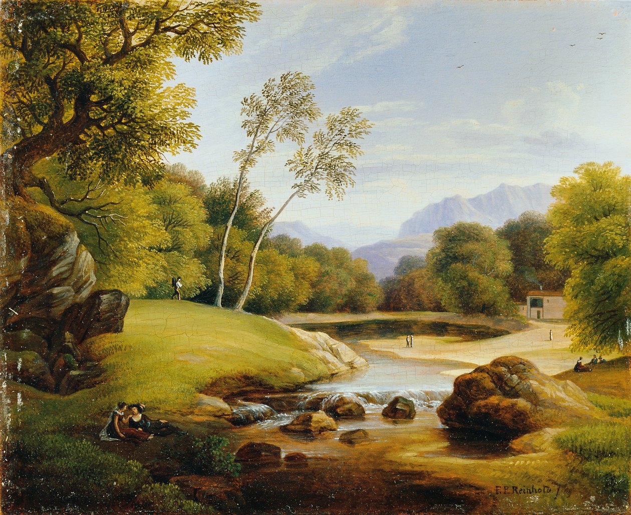 Couple dans un paysage - Friedrich Philipp Reinhold