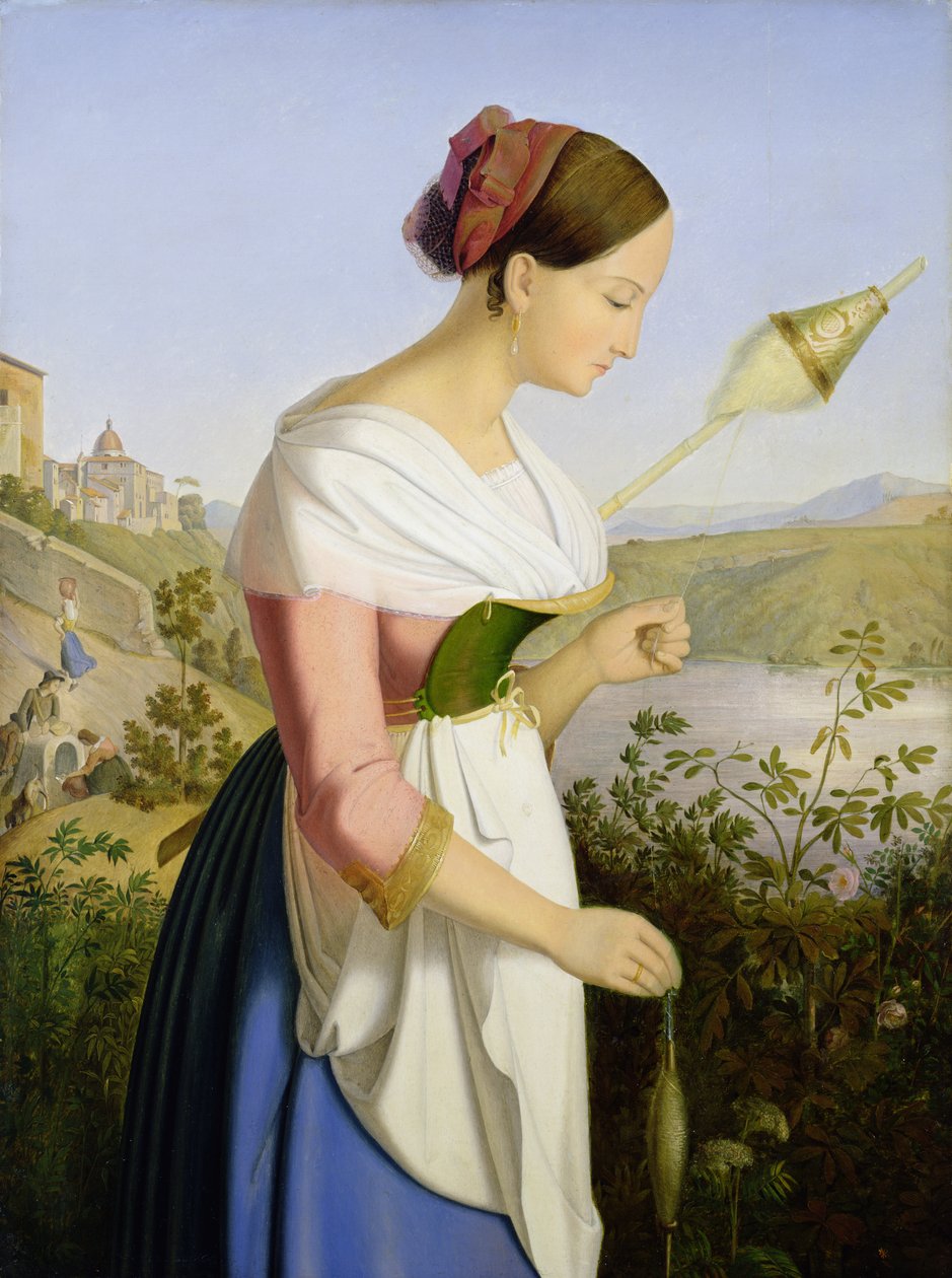 Jeune Fille Italienne avec une Robe Tournante - Friedrich Wilhelm Mueller