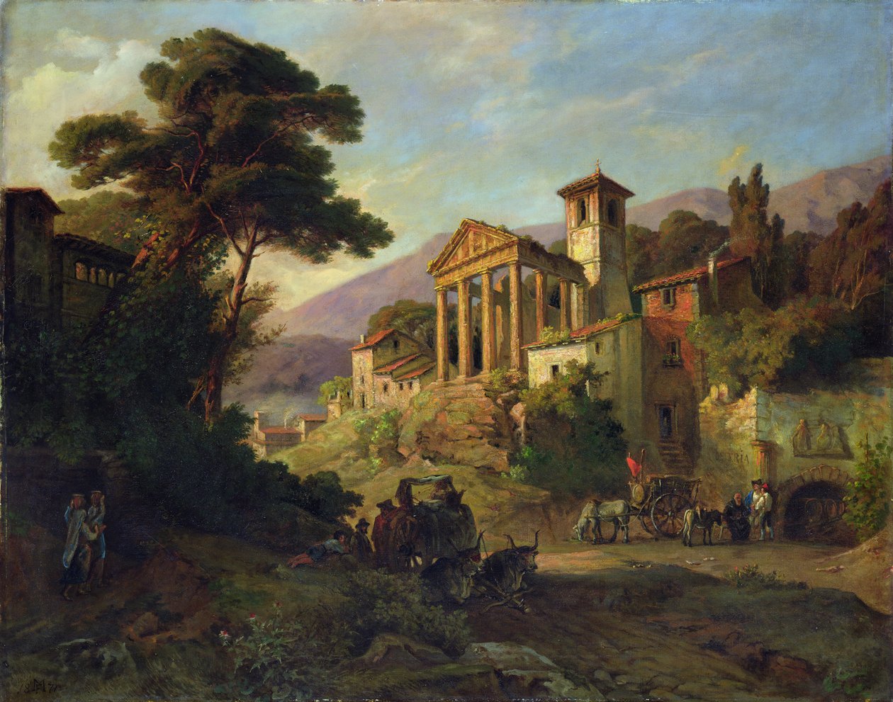 Paysage Italien, 1871 - Friedrich Wilhelm Mueller