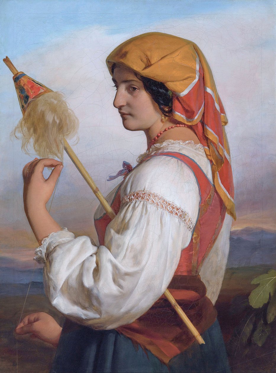 French : Italienne (Chiaruccia) avec une jupe d