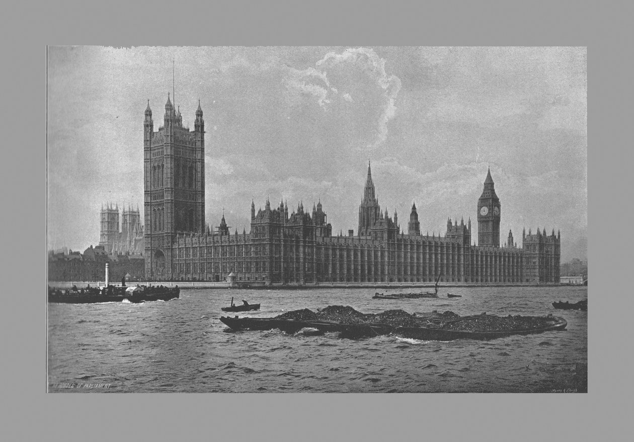 Les Chambres du Parlement, Londres, vers 1900 - Frith and Co