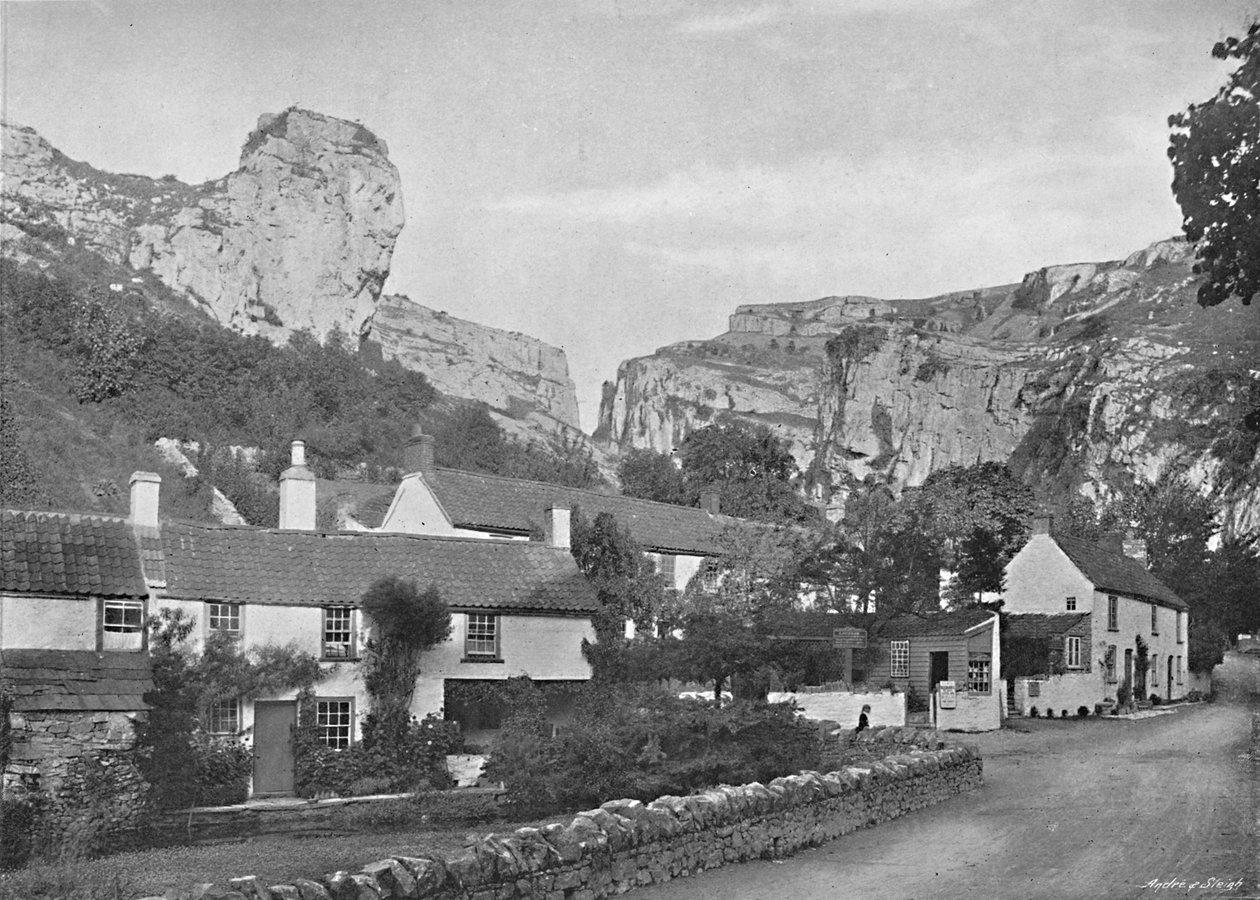 La falaise du Lion, Cheddar, vers 1896 - Frith and Co