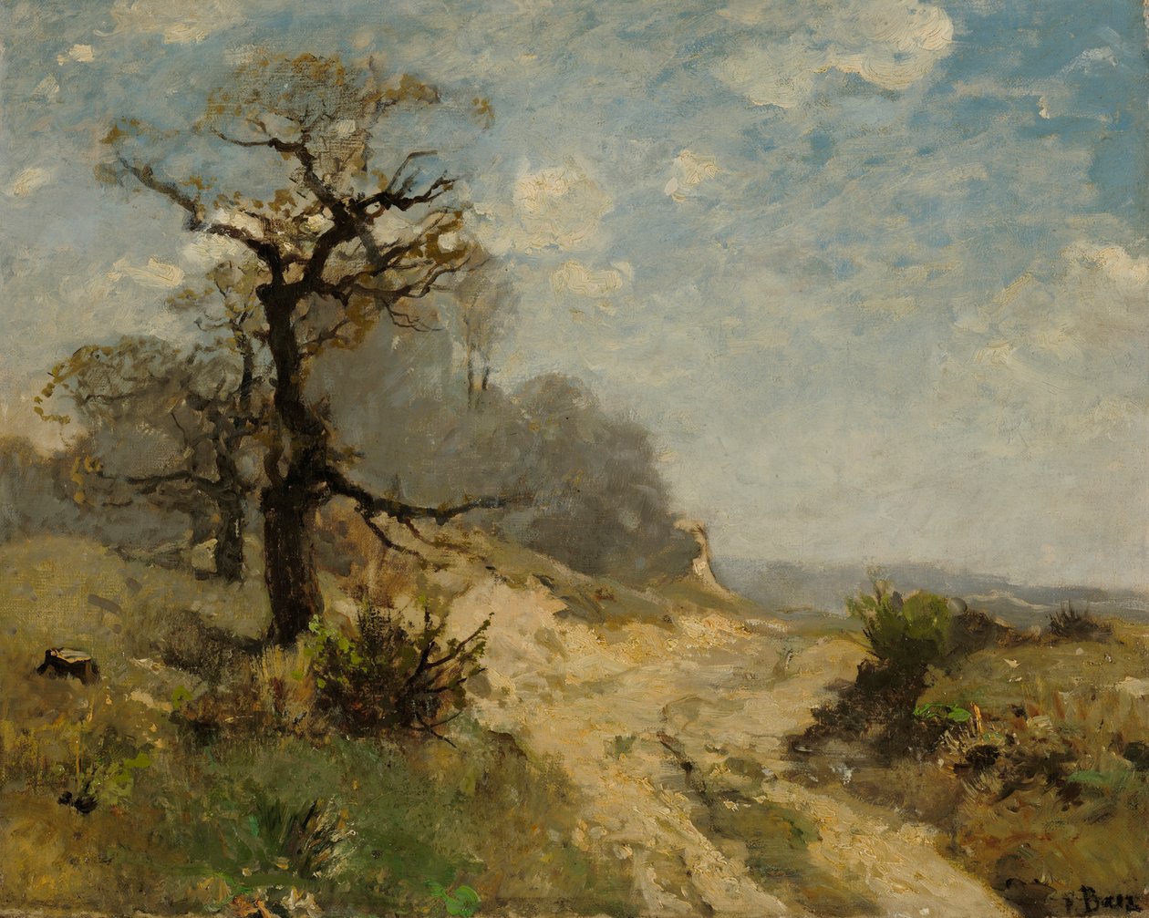 Paysage avec chemin - Fritz Baer