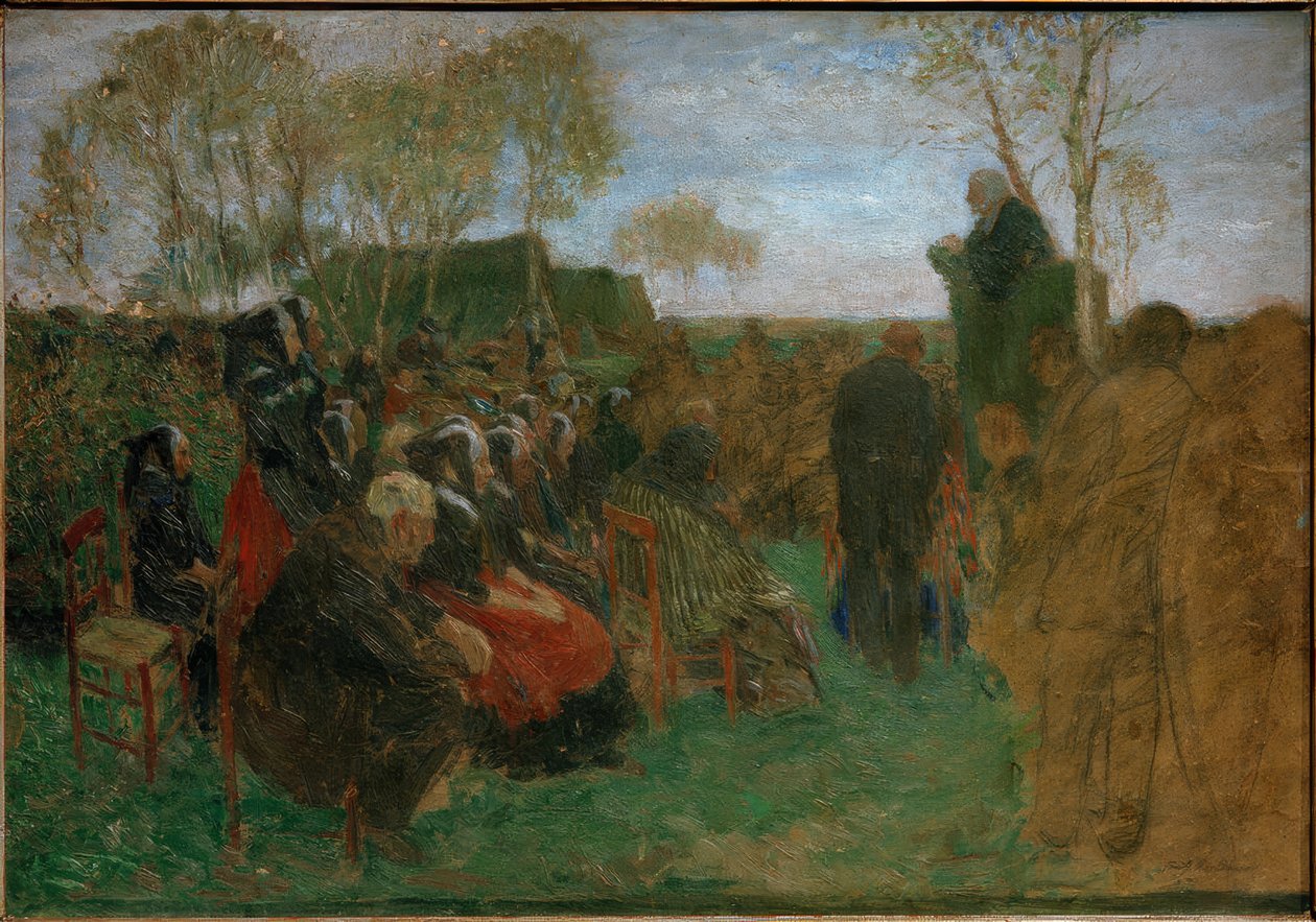 Culte en plein air (étude) - Fritz Mackensen