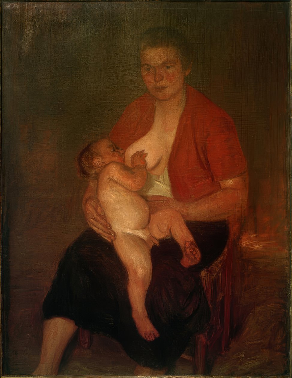 Mère avec enfant au sein - Fritz Mackensen