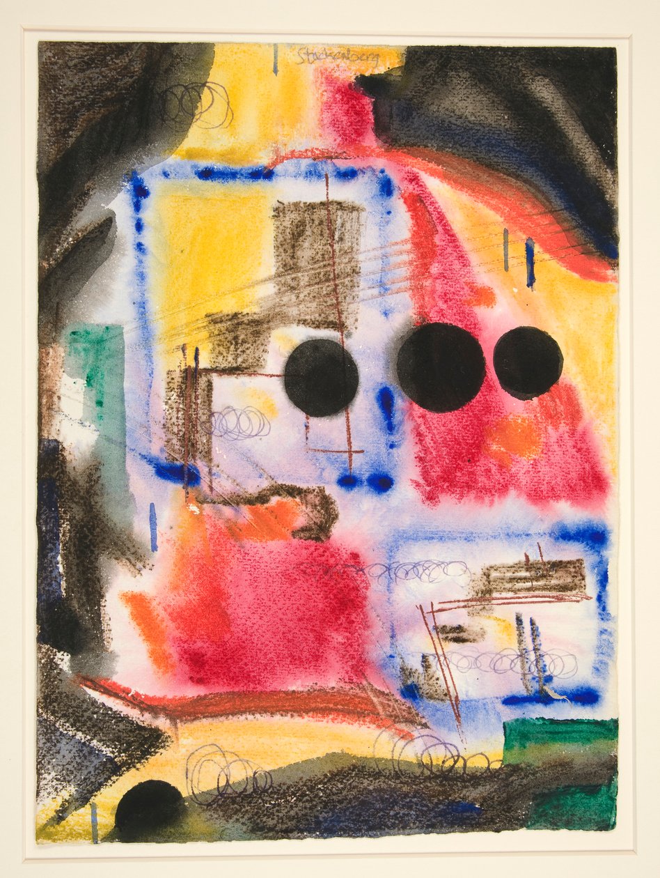 Abstraction : Trois cercles noirs - Fritz Stuckenberg