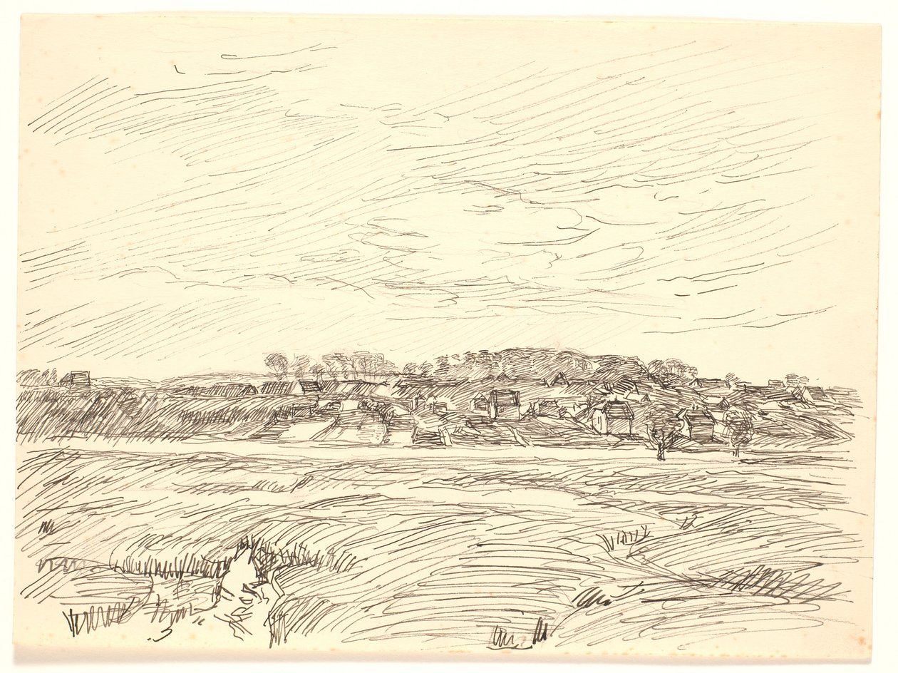Paysage avec village - Fritz Syberg