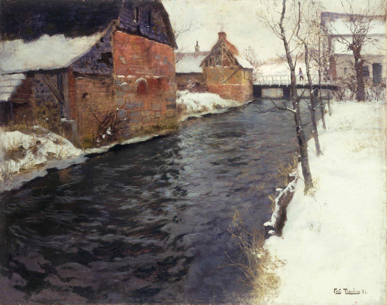 Paysage fluvial en hiver, 1895 - Frits Thaulow