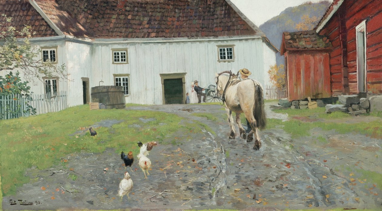 À la ferme - Fritz Thaulow