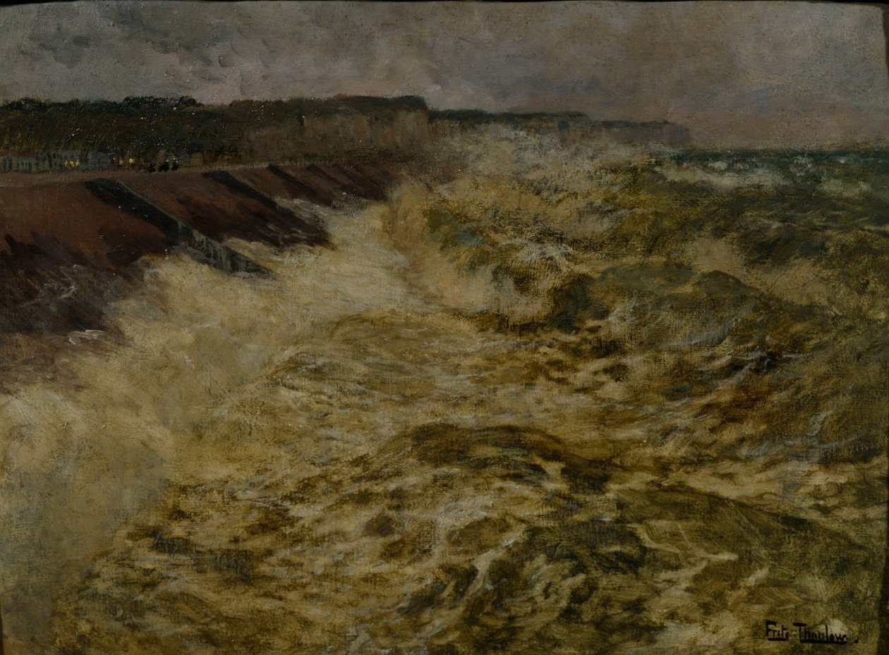 Brise-lames à Dieppe - Fritz Thaulow