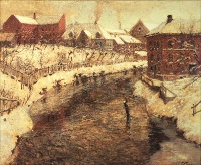Depuis le pont de Nybroen, Oslo - Fritz Thaulow